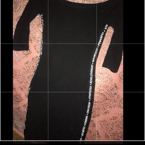 Slim black off the shoulder dress